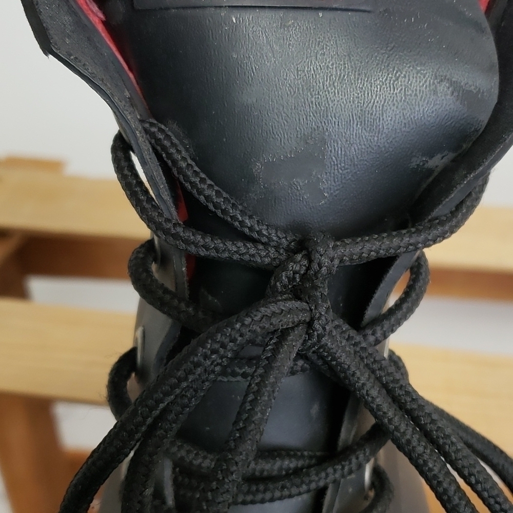 Lauren Ralph Lauren Mikenna Bo  Rain Boots Black Rubber 7B Lace Up VG… - Picture 11 of 13